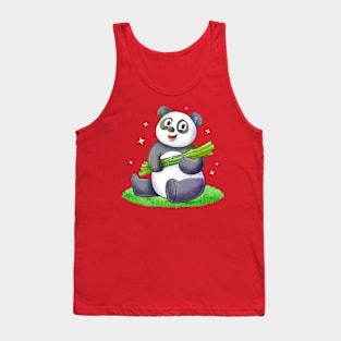 Panda Bamboo Hand drawn Tank Top